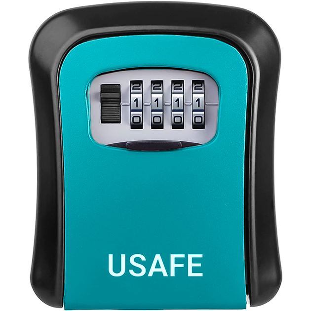 Антивандальный наружный мини сейф для ключей uSafe KS-03, с кодовым замком, настенный, Темно зеленый - изображение 2