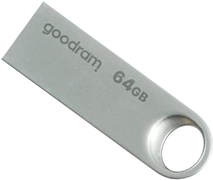Флеш пам'ять USB Goodram UNO3 64GB USB 3.2 Steel (UNO3-0640S0R11) - зображення 2