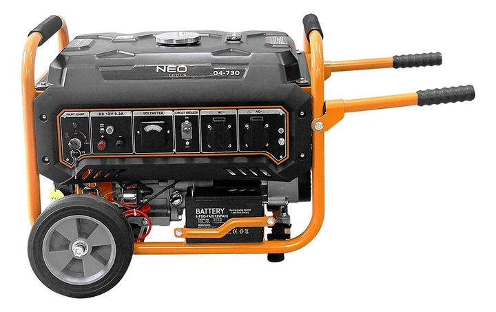 Генератор бензиновый Neo Tools 04-730 2.8/3.0кВт 1х12В / 2х230В (16А) бак 15л - Фото 11 Генератор бензиновый Neo Tools 04-730 2.8/3.0кВт 1х12В / 2х230В (16А) бак 15л - изображение 11