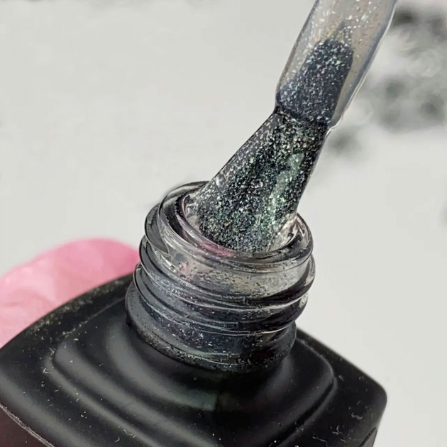 Топ для гель лака Moon Full Top Glitter Silver №03 (Без липкого