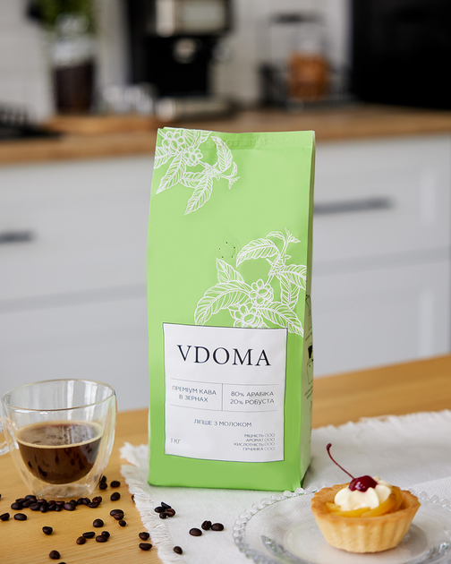 Кава в зернах VDOMA Morning magic натуральна смажена 1 кг (VDOMA-C-MM-1000) - зображення 5
