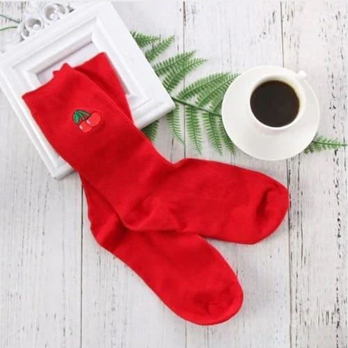 Женские носки Neseli Daily Вишня, Красные 36-41р. - изображение 2