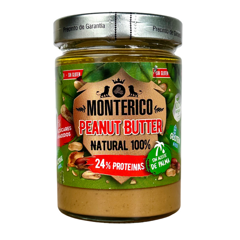 Арахісова паста без цукру Monterico Peanut Butter Natural 500 г - Фото 1 Арахісова паста без цукру Monterico Peanut Butter Natural 500 г - зображення 1