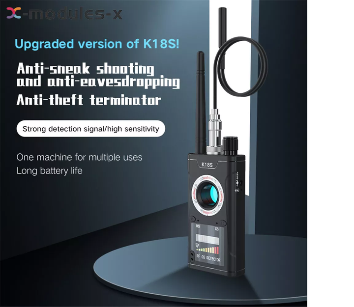 Багатофункціональний детектор жучків K18S (А564687) - Фото 3 Багатофункціональний детектор жучків K18S (А564687) - зображення 3