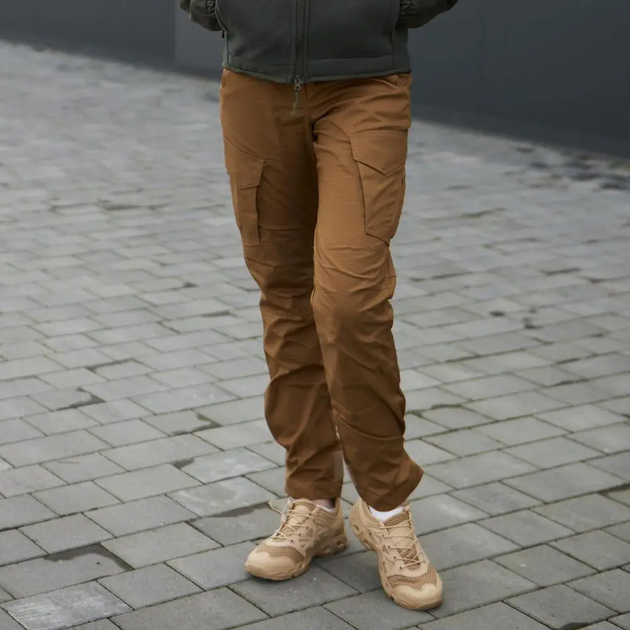 Женские брюки с манжетами Military рип-стоп койот размер 2XS - изображение 2