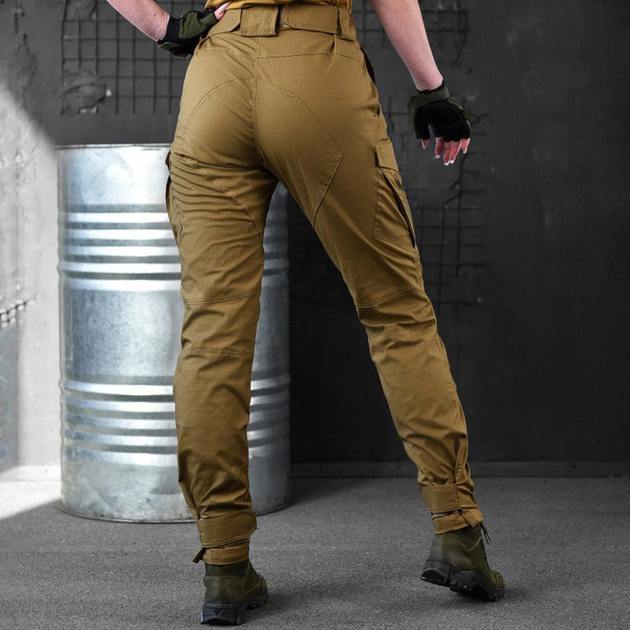 Женские брюки с завышенной талией рип-стоп койот размер S - изображение 2