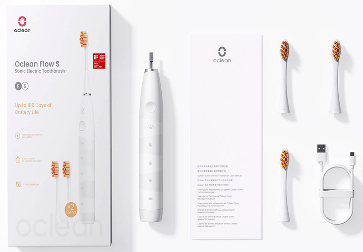Szczoteczka elektryczna Oclean Flow S Sonic Electric Toothbrush White - obraz 4