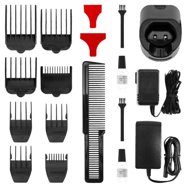 Набір перукарських машинок Wahl Cordless Combo Super Taper Cordless Black + Beret Steal 8592-017H - зображення 6