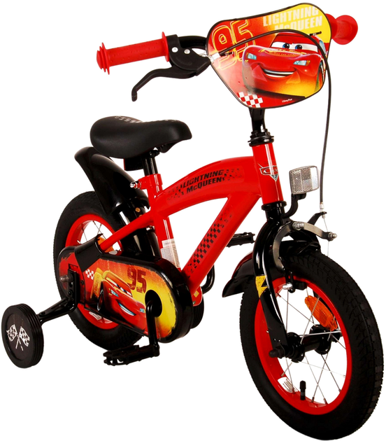 Rower dziecięcy Volare Disney Cars 12'' Czerwony (8715347212932) - obraz 2