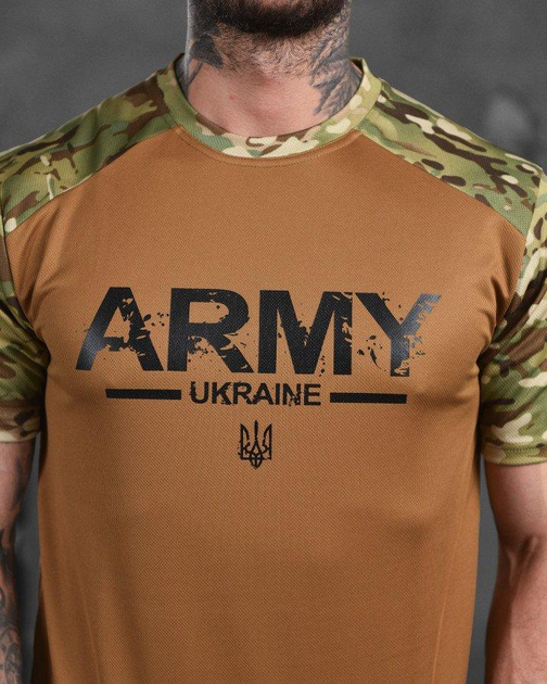 Тактична чоловіча футболка Army Ukraine XL койот+мультикам (87630) - зображення 2