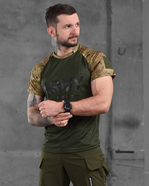 Армійська чоловіча футболка ARMY 2XL олива+мультикам (87168) - зображення 2