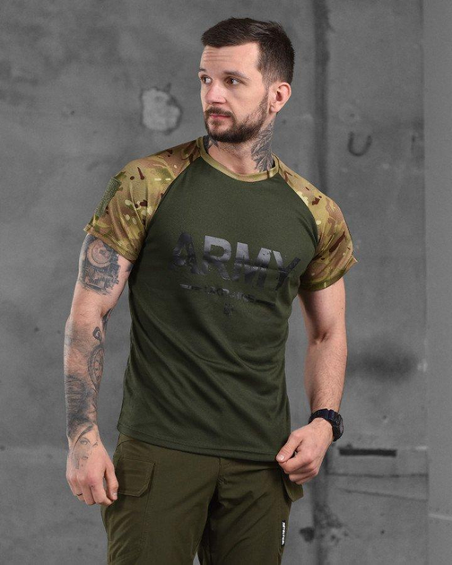 Армійська чоловіча футболка ARMY XL олива+мультикам (87168) - зображення 1