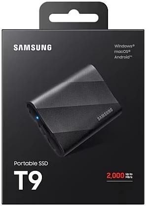 SSD диск Samsung Portable T9 2TB USB 3.2 Type-C Gen 2x2 Black (MU