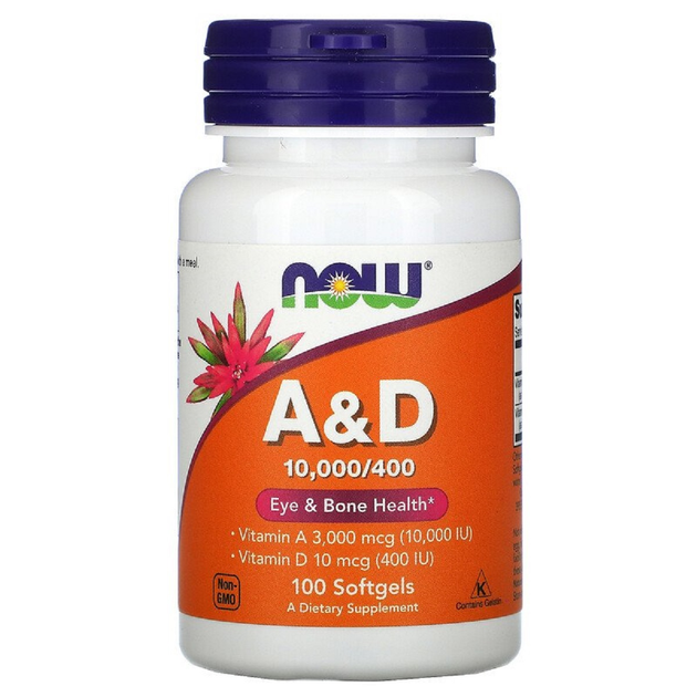 Витаминный комплекс Now Foods Витамин А и Д A&D Essential Nutrition ...