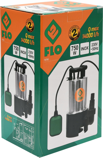 Дренажний Насос Для Води 750 Вт FLO (79790) - зображення 5