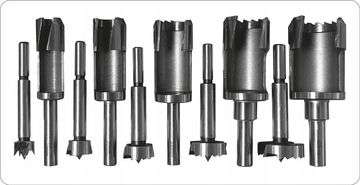 Набор Коронок с Фрезами по Дереву Ø 15, 20, 25, 30, 35 мм 10 шт