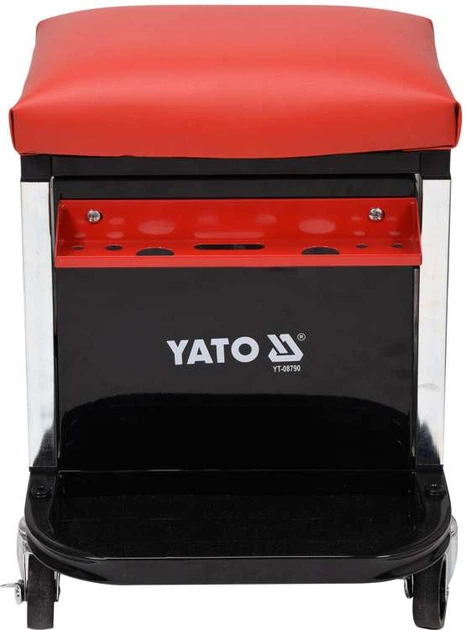 Подкатной Стул Автослесаря 150 кг (530 x 470 х 360 мм) 4 Колеса YATO (YT-08790) - изображение 3