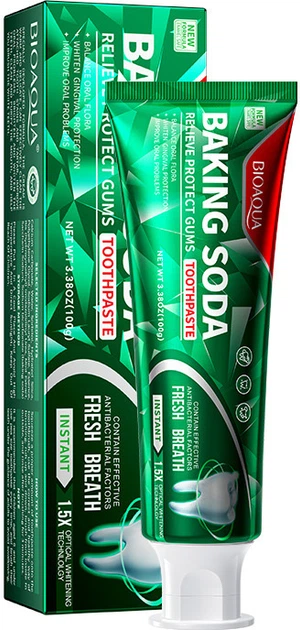 Зубна паста Bioaqua Baking Soda Whitening Relieve Pain & Protect Gums Toothpaste 100 г (6974784010866) - Фото 1 Зубна паста Bioaqua Baking Soda Whitening Relieve Pain & Protect Gums Toothpaste 100 г (6974784010866) - зображення 1