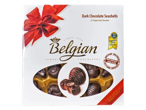 Цукерки темний шоколад з кремовою начинкою Belgian Seashells 250 г (17436865) - зображення 2