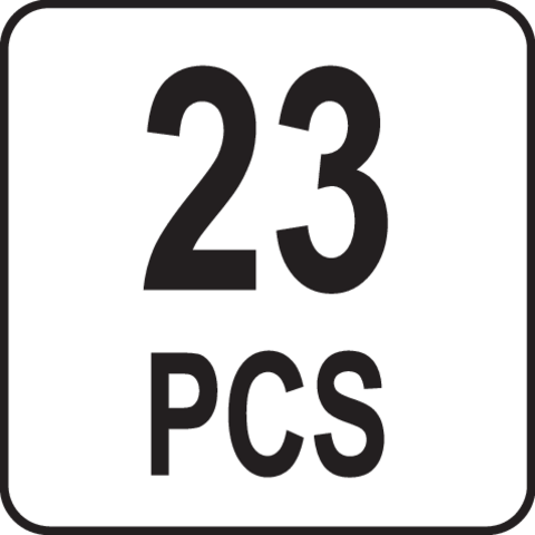 Wkład do szuflady narzędziowej YATO wiertła 1-10 mm, nożyczki, nóż, wkrętak-wskaźnik napięcia 250 V (YT-55471) - obraz 2
