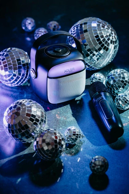 Колонка караоке Adler AD 1199 черная с микрофоном - SD/USB/AUX/Bluetooth - изображение 6