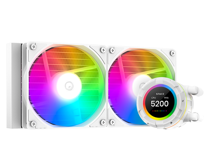 Система водяного охолодження ID-Cooling Space LCD SL240 XE White - изображение 1