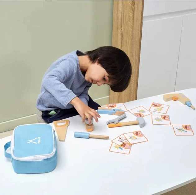 Drewniany zestaw do zabawy Viga Toys PolarB Narzędzia 13 elementów (6971608442049) - obraz 6