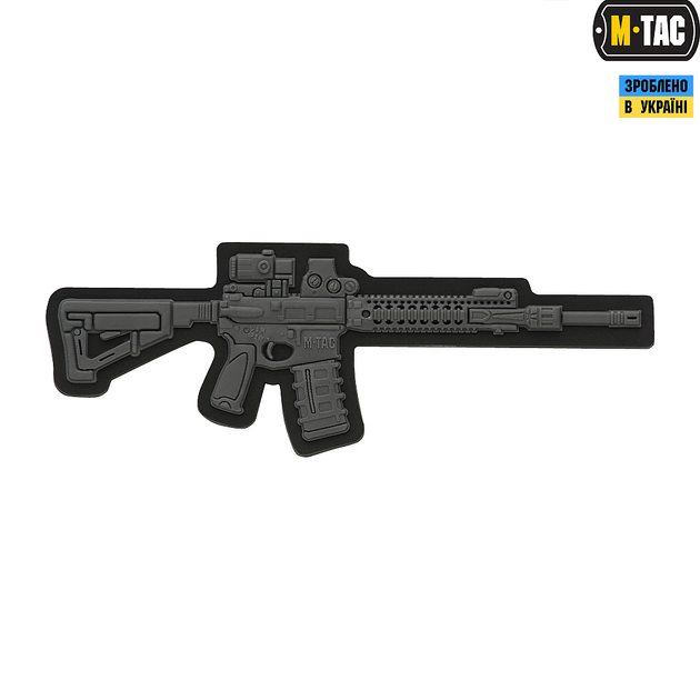 Нашивка M-Tac AR-15 3D PVC Dark Grey - зображення 1