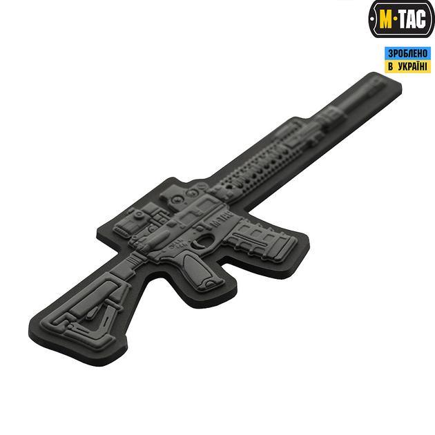 Нашивка M-Tac AR-15 3D PVC Dark Grey - зображення 2