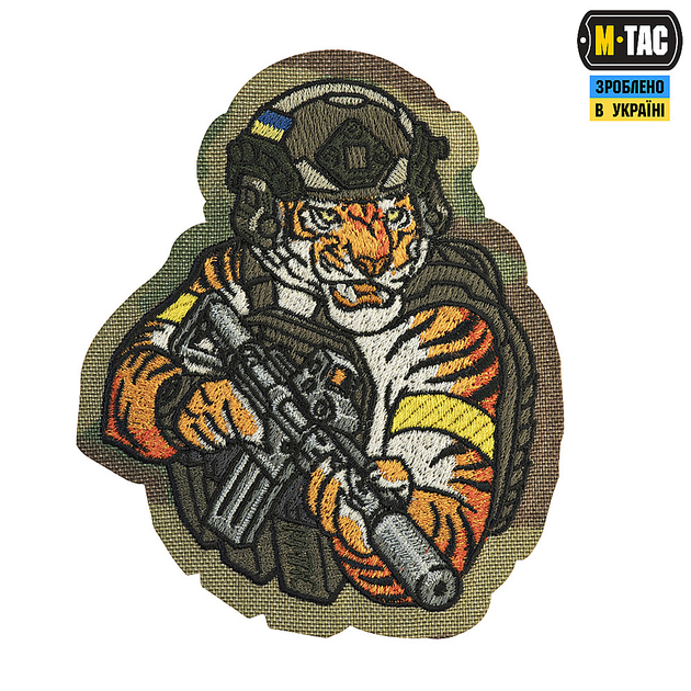 Нашивка M-Tac Tiger (вишивка) Multicam/RG/Yellow - зображення 1