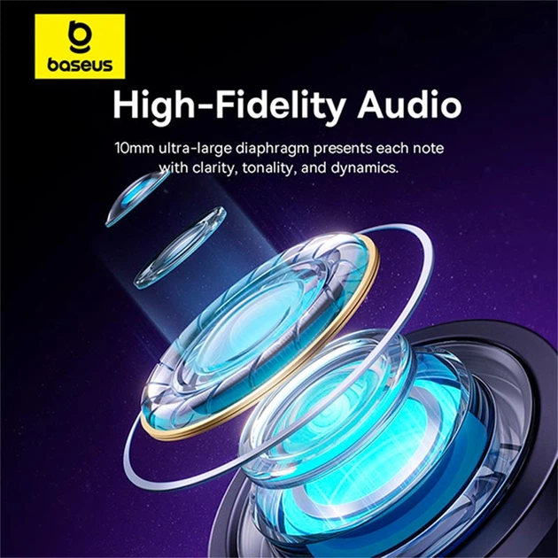 Наушники проводные с микрофоном Baseus Encok Hz11 Wired Earphones A00164200213-Z1 Hi-Fi Audio/AUX 3,5 мм Черный (26600) - Фото 9 Наушники проводные с микрофоном Baseus Encok Hz11 Wired Earphones A00164200213-Z1 Hi-Fi Audio/AUX 3,5 мм Черный (26600) - изображение 9