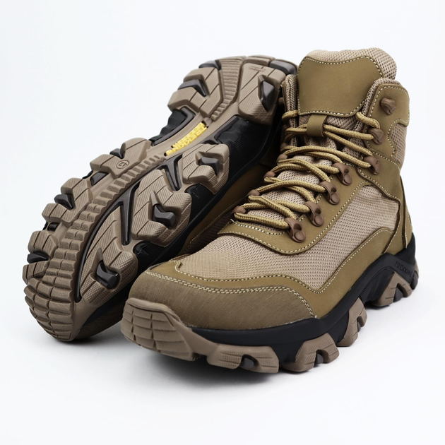 Шкіряні демісезонні черевики OKSY TACTICAL Koyot арт. 070112-cordura 43 розмір - зображення 1