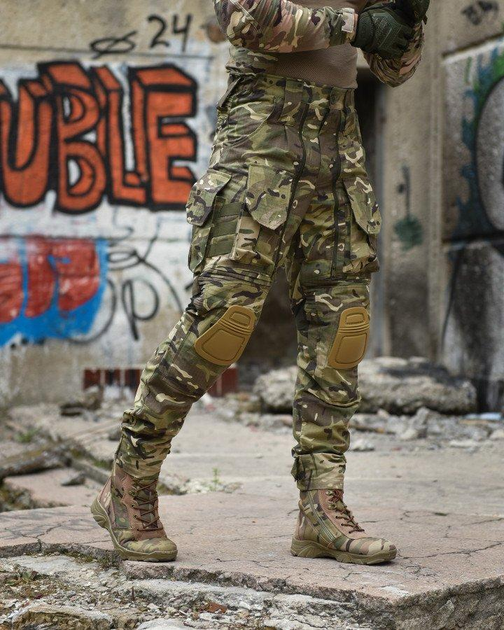 Военные летние штаны со съемными наколенниками Мультикам L - изображение 2