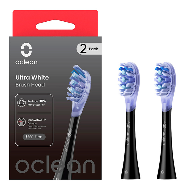 Насадка для електричної зубної щітки Oclean Ultra White 2шт Black - зображення 1