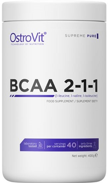 BCAA OstroVit BCAA 2-1-1 400 g Naturalny (5902232618495) - obraz 1