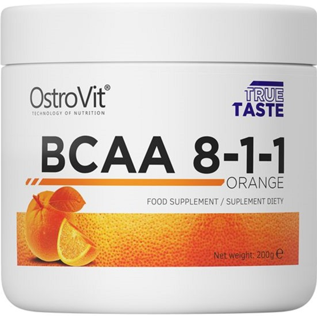 BCAA OstroVit BCAA 8-1-1 200 g Pomarańcza (5902232610185) - obraz 1