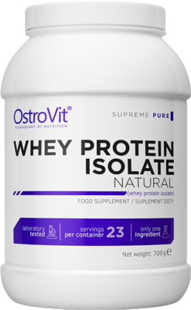 Protein OstroVit Izolat Białka Serwatkowego 700 g Malina (5903246222562) - obraz 1