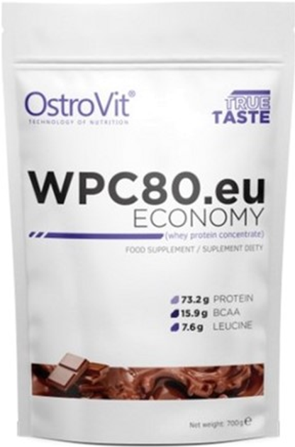 Białko OstroVit WPC80.eu Economy 700 g Czekolada (5902232611892) - obraz 1