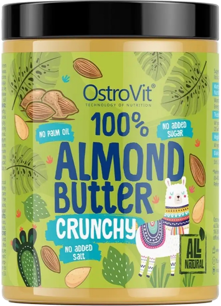 Паста OstroVit 100% Almond Butter Crunchy 1000 г (5903933906720) - зображення 1