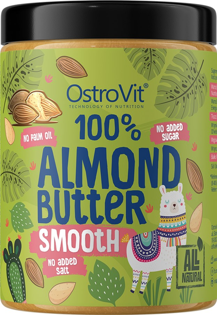 Паста OstroVit 100% Almond Butter Smooth 1000 г (5902232613773) - зображення 1