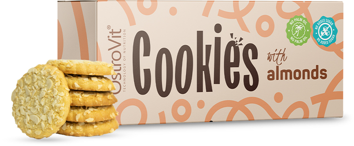 Печиво OstroVit Cookies with Almonds 130 г (5903933906980) - зображення 1