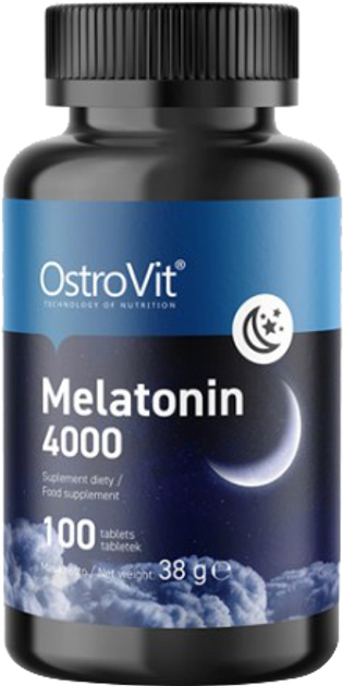 Suplement diety OstroVit Melatonina 4000 100 tabletek (5903933902487) - obraz 1