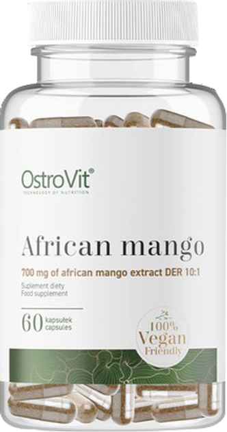Жироспалювач OstroVit African Mango vege 60 капсул (5903246223187) - зображення 1