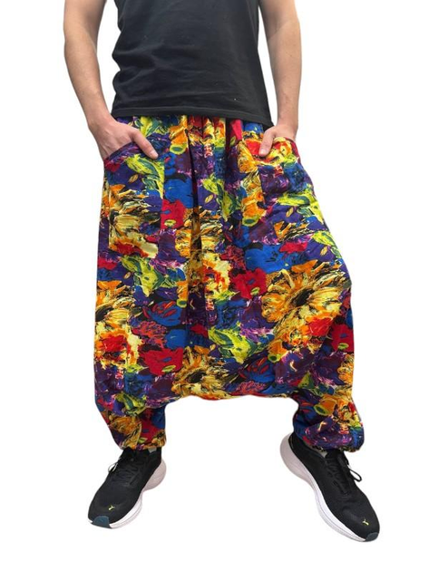 Штаны алладины мужские афгани стильные яркие летние L от продавца ...