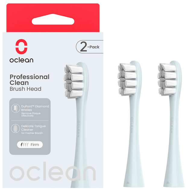 Głowica do elektrycznej szczoteczki do zębów Oclean Professional clean 2szt Silver - obraz 1