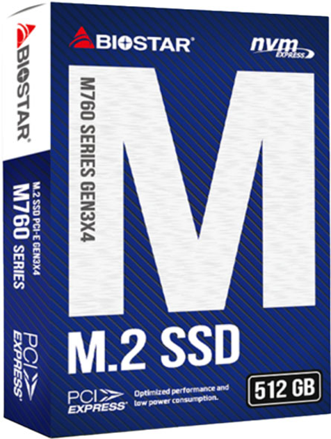 Dysk SSD Biostar M760 512GB M.2 PCIe Gen3x4 3D TLC NAND (M760-512GB) - obraz 2