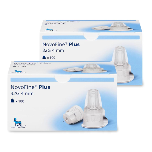 Голки для інсулінових ручок "Novofine Plus" 4 мм (32G x 0,23 мм), 200 шт. - зображення 1