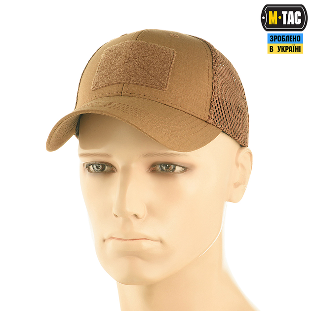 Бейсболка M-Tac тактична з сіткою Elite Flex Coyote Brown S/M - зображення 1