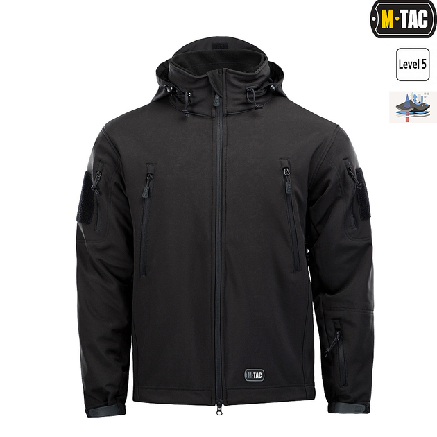 Куртка M-Tac Soft Shell с подстежкой Black S - изображение 2