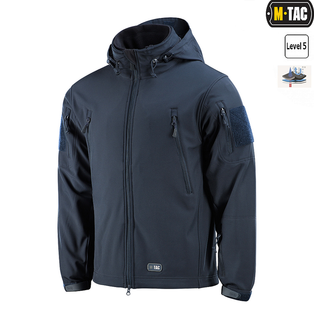 Куртка M-Tac Soft Shell з підстібкою Dark Navy Blue 2XL - зображення 1